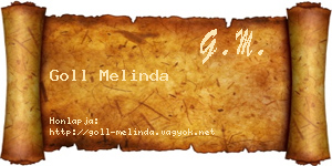 Goll Melinda névjegykártya